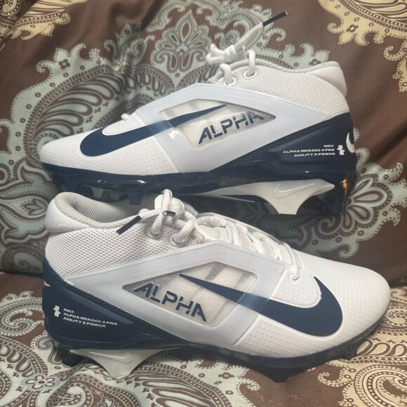 Nike Alpha Menace 4 Pro Football Cleats Size 8.5 - FD7037-104 - Picture 3 of 9